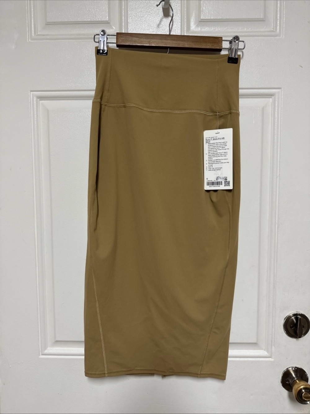 Lululemon Skirt 6 Nulu Slim-Fit High-Rise Filbert Tan Mustard Buttery